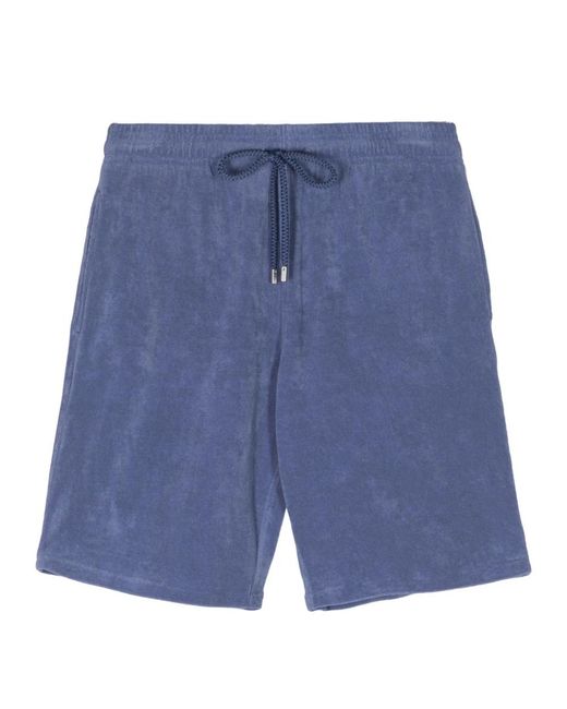 Shorts in misto cotone con tasche di Vilebrequin in Blue da Uomo