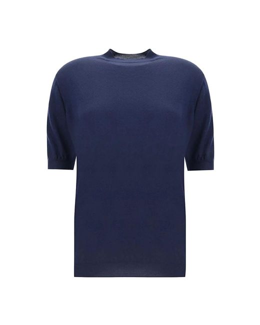Bottega Veneta Blue Round-Neck Knitwear