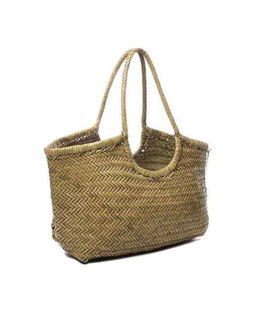 Dragon Diffusion Green Geflochtene Ledertasche