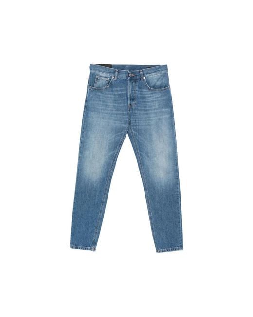 Dondup Blue Straight Jeans for men