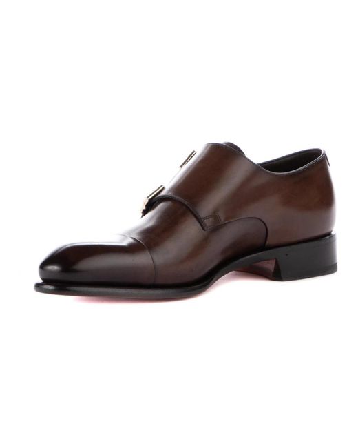 Santoni Double monks business schuhe in Brown für Herren