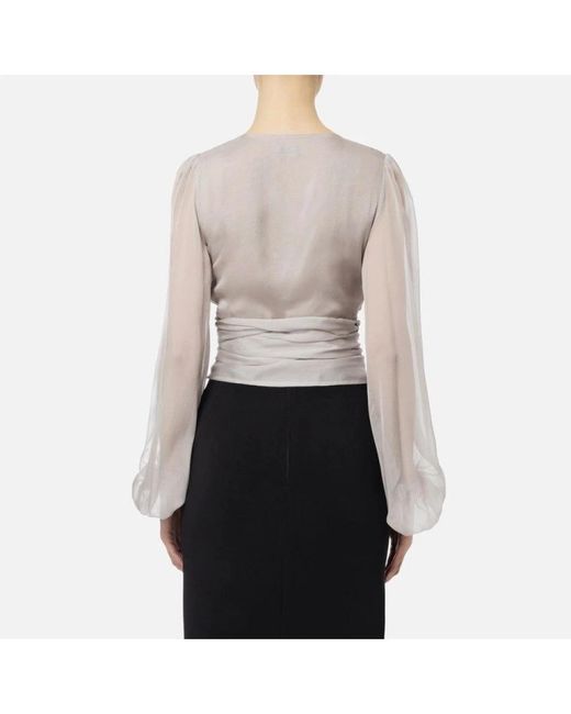 Blouses & shirts > blouses Elisabetta Franchi en coloris Gray