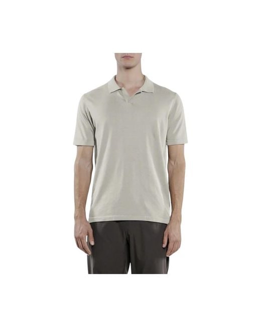 DUNO Cedric Gebreide Polo in het Gray voor heren
