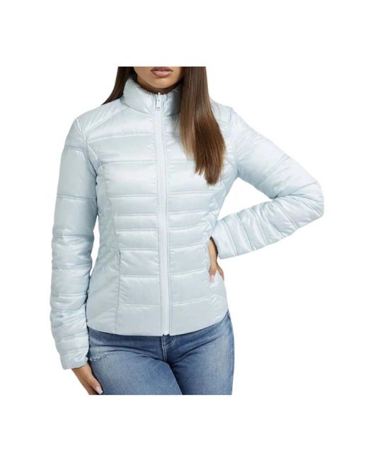 Guess Jassen ,Blauw ,Stijlvolle Bomberjack Voor Vrouwen in het Blue