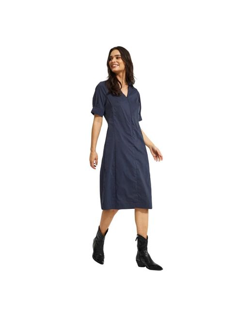 iN FRONT Blue Midi Dresses