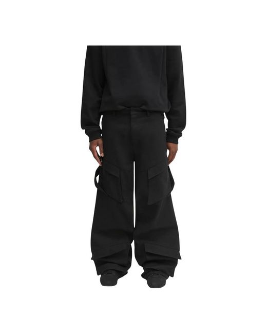HELIOT EMIL Wijde Broek in het Black voor heren