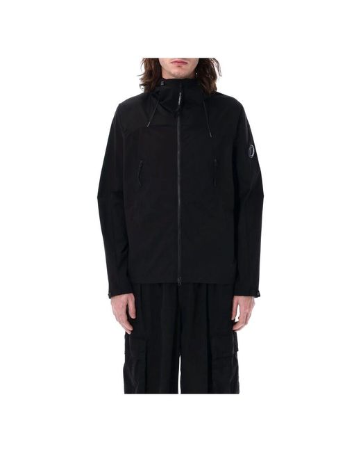 C P Company Schwarze pro-tek hooded jacket oberbekleidung in Black für Herren