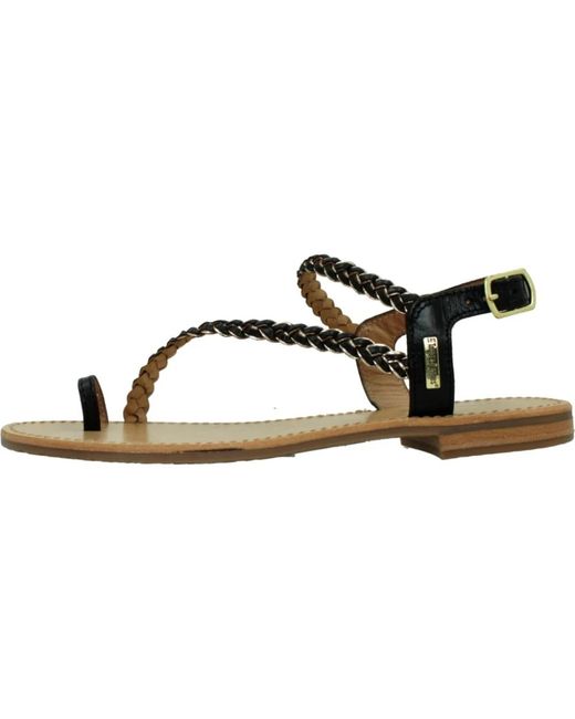 Les Tropeziennes Platte Sandalen Voor Vrouwen in het Black