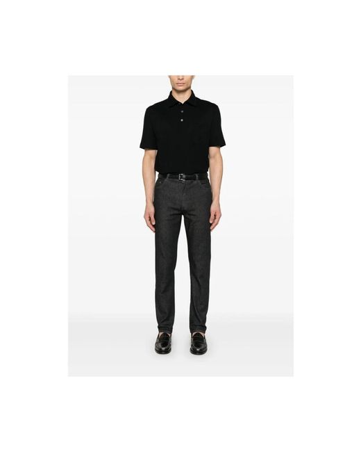 Zegna Black Polo Shirts for men