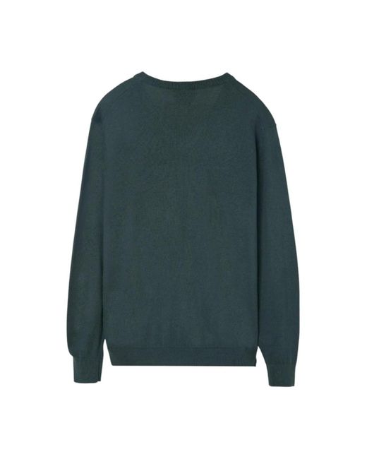 Silbon Green V-Neck Knitwear for men