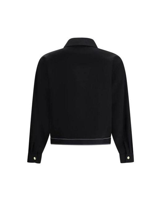 Casablanca Black Tailored Wool Jacket With Contrasting Logo for men