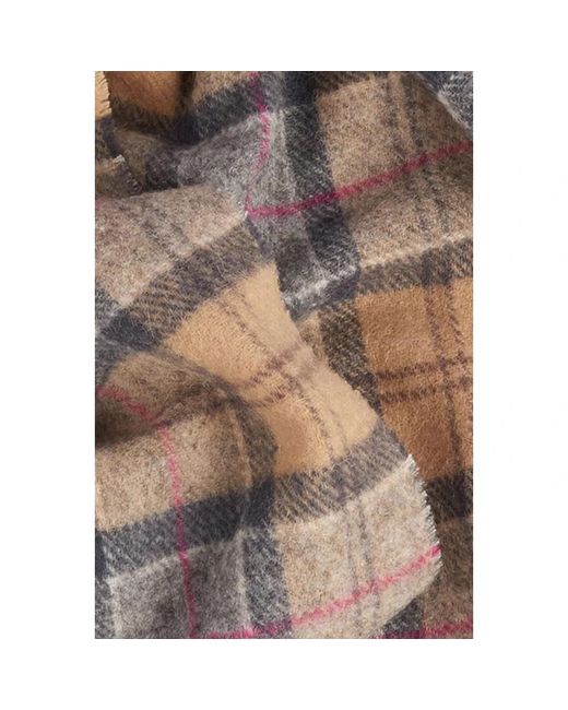 Barbour Accessoires ,Veelkleurig ,Wol Gebloemde Wollen Sjaal Met Rafelranden in het Gray voor heren