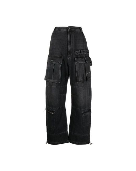 Sportmax Black Loose-Fit Jeans