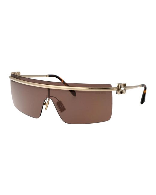 Miu Miu Brown Stylische sonnenbrille mit 0mu 50zs