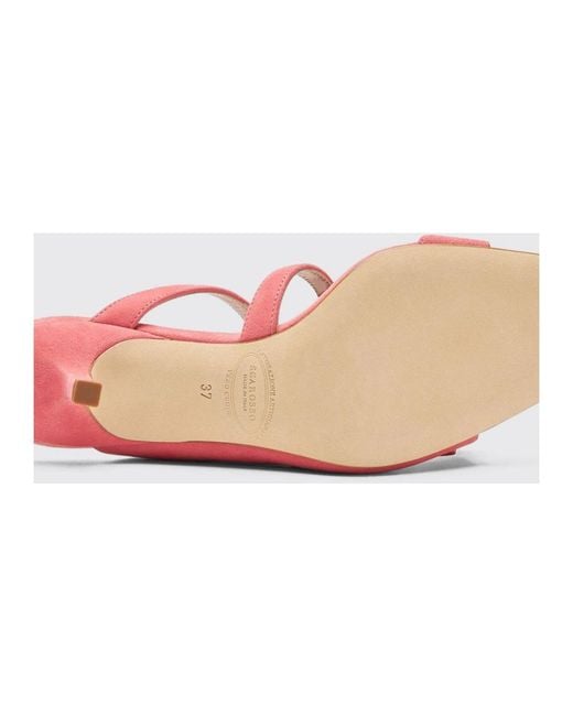 Scarosso Pink Heeled Mules