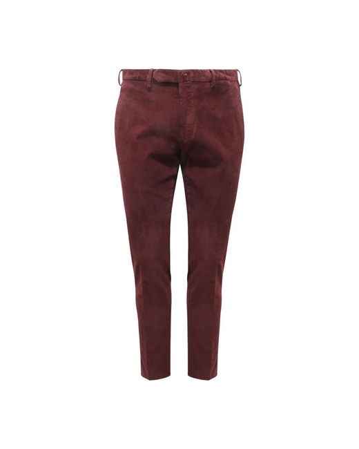 Santaniello Red Slim-Fit Trousers for men