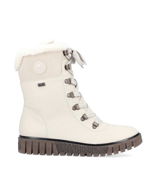 Rieker White Winter Boots