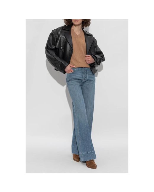 Victoria Beckham Geribbelde Sweater in het Brown