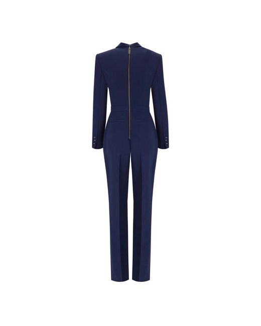 Elisabetta Franchi Oltremare Smoking Jumpsuit in het Blue