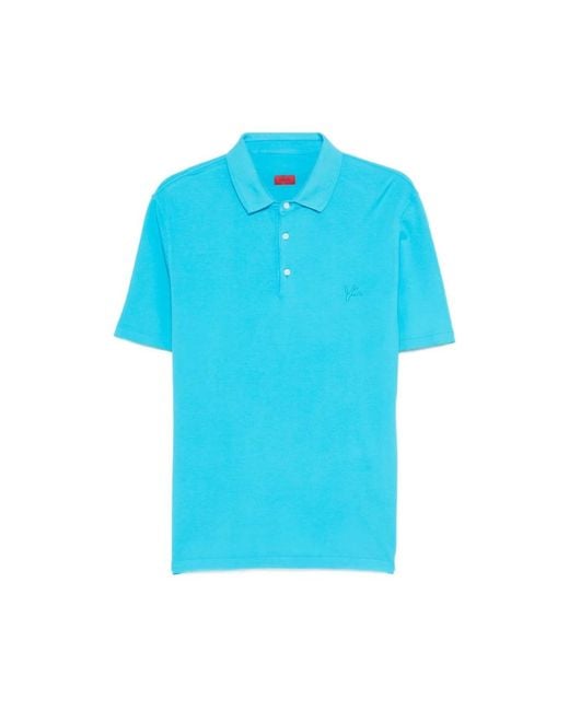 Isaia Blue Polo Shirts for men