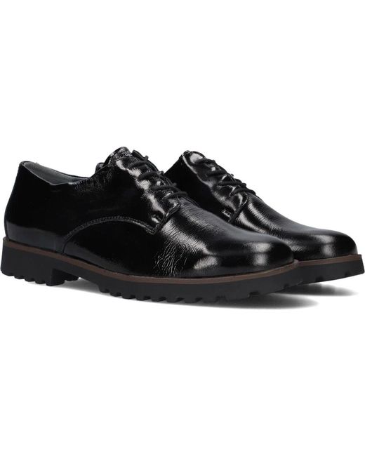 Waldläufer Black Schnürschuhe Schwarz Lackleder
