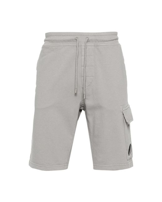 C P Company Gray Casual Shorts for men