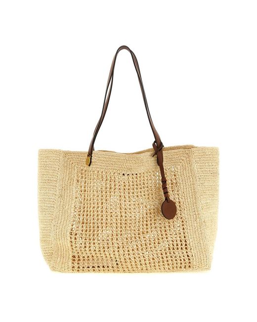 Mulberry Metallic Shopping Bags