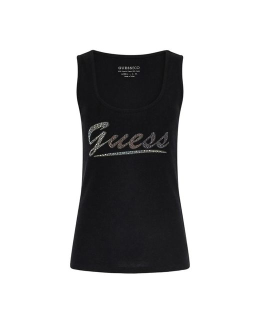 Guess Sleeveless Top in het Black