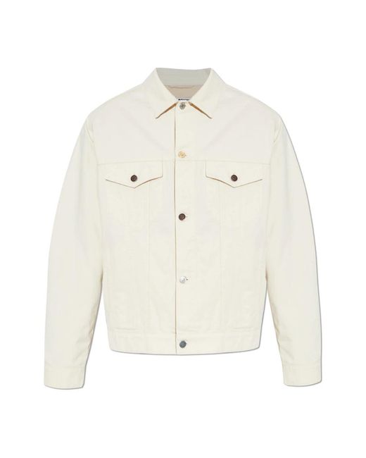 Moschino Jassen ,Denim Denim Jas in het White voor heren