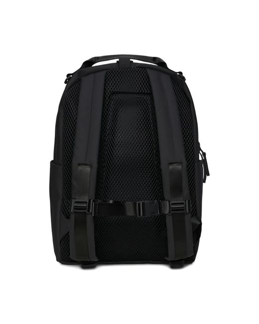 Rains Zwarte Polyester Rugzak Met Gebogen Ontwerp in het Black voor heren
