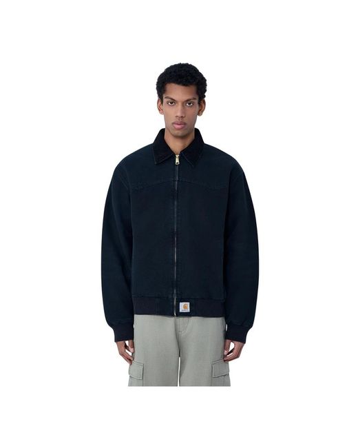 Carhartt Jassen ,Zwart ,Katoen Og Santa Fe Jacket in het Blue voor heren