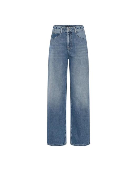 Bruuns Bazaar Jeans ,Blauw ,Denim Blauwe Denim Straight-Leg Jeans Broek in het Blue