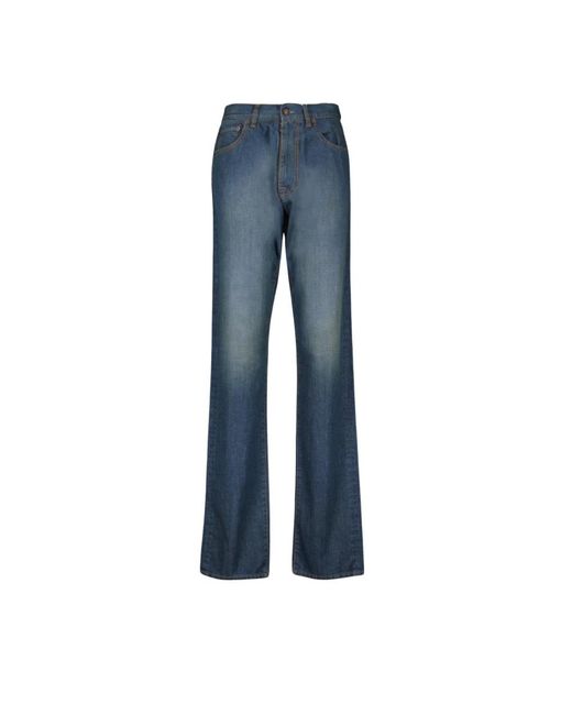 Maison Margiela Blue Gerade geschnittene jeans
