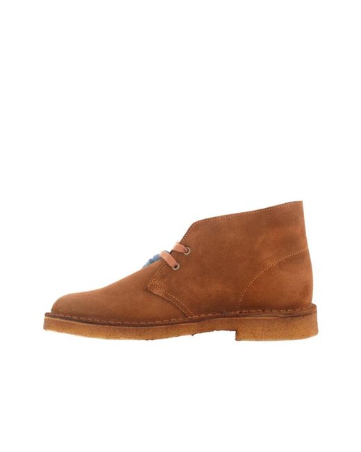 Clarks Brown Lace-Up Boots for men
