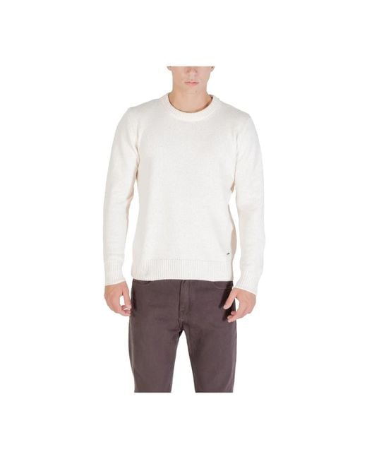 Round-Neck Knitwear Gianni Lupo pour homme en coloris Gray