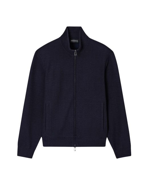 Emporio Armani Blue Zip-Throughs for men