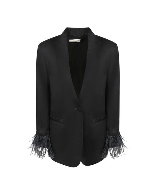 Incotex Jassen ,Blauw ,Leer Leda Jacket in het Black