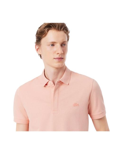 Lacoste Pink Polo Shirts for men