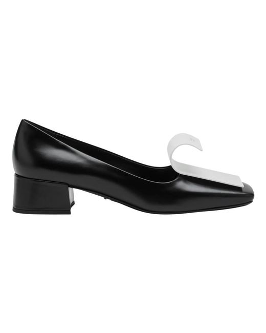 Prada Schoenen ,Zwart ,Zwarte Hak Decollete Schoenen in het Black