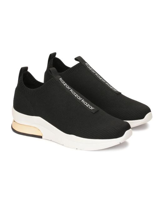 Kazar Black Schwarze Sneaker Mit Elastischem Slip-On-Obermaterial