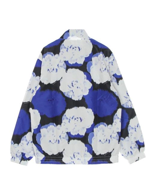 Huf Jassen ,Veelkleurig ,Polyester Blauwe Windbreaker Jas Met Hoge Hals in het Blue voor heren
