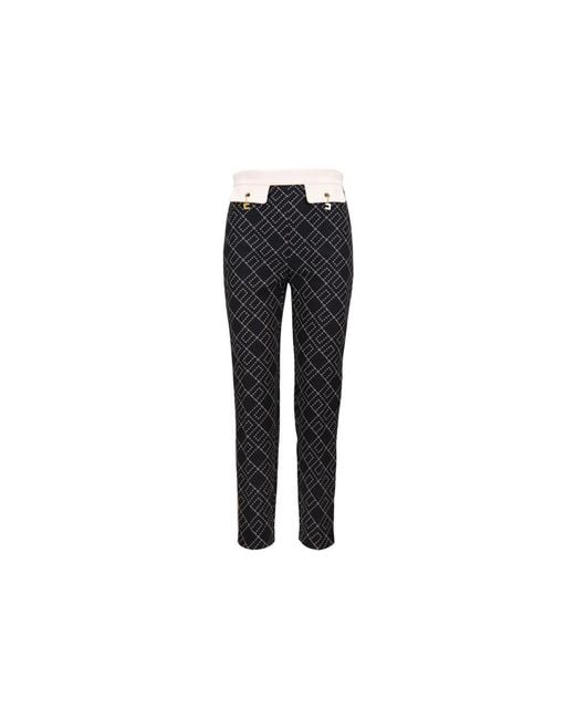 Elisabetta Franchi Black Slim-Fit Trousers
