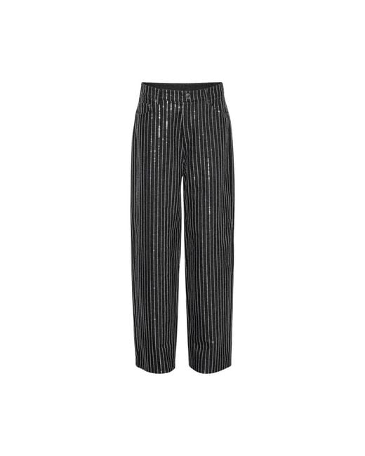 ROTATE BIRGER CHRISTENSEN Black Wide Trousers