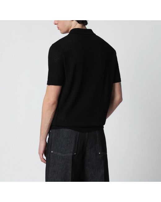 Roberto Collina Black Polo Shirts for men