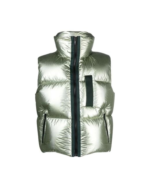 Givenchy Gewatteerde Metallic Puffer Vest in het Green voor heren