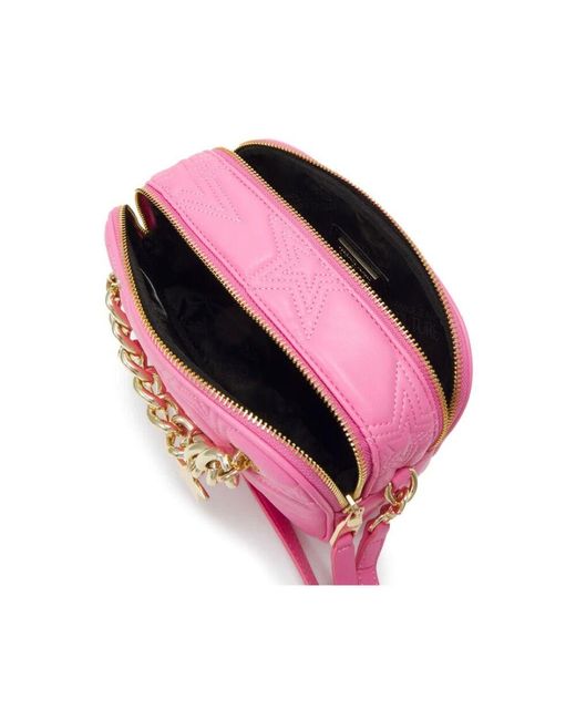 Versace Pink Schultertasche synthetisches material sichtbares logo