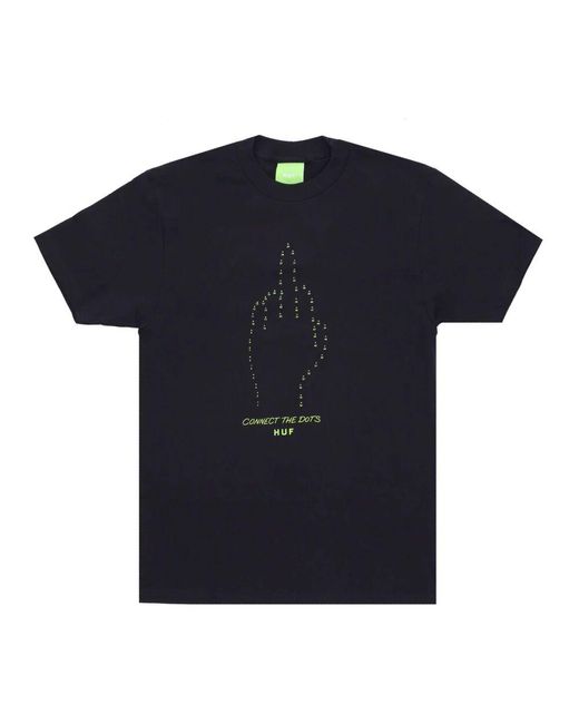 Huf Schwarzes Connect The Dots Tee Herren in Blue für Herren