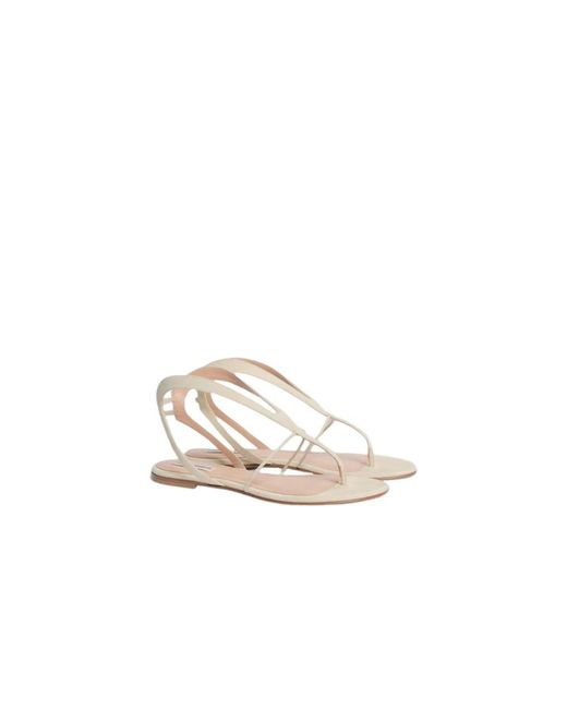 Alberta Ferretti White Flat Sandals
