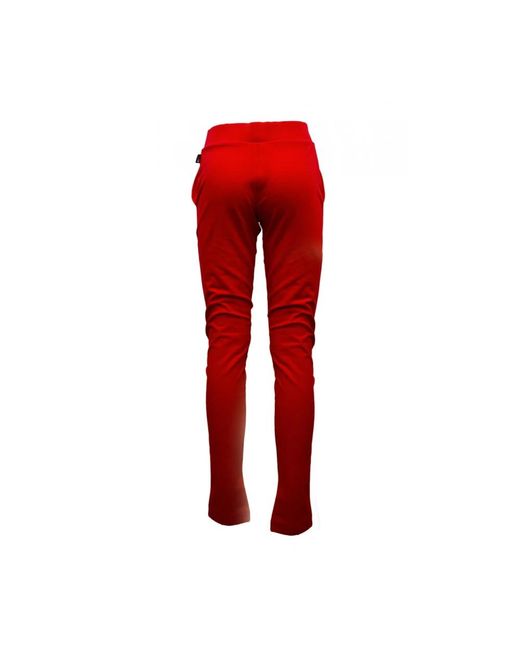 Moschino Red Slim-Fit Trousers