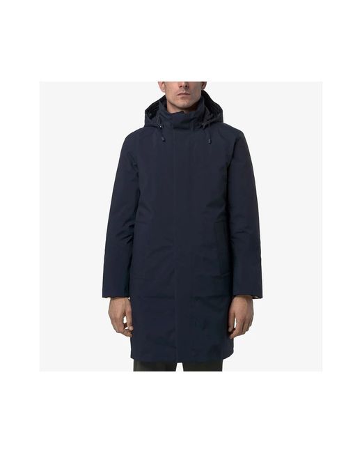 K-Way Jassen ,Blauw ,Polyester Thomal Bonded Padded in het Blue voor heren